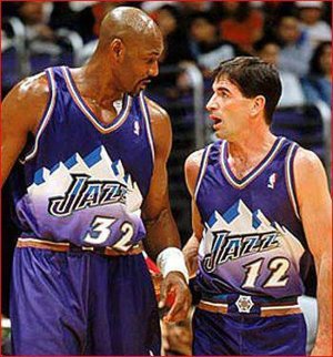 Maillot De Basket Utah Jazz John Stockton 12 Engrener Violet Snow Mountain
